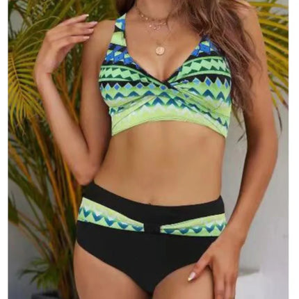Swimwear Set Women Blue Flame 2pc Tankini - Swimwear Set - Swimmart - Mad Fly Essentials