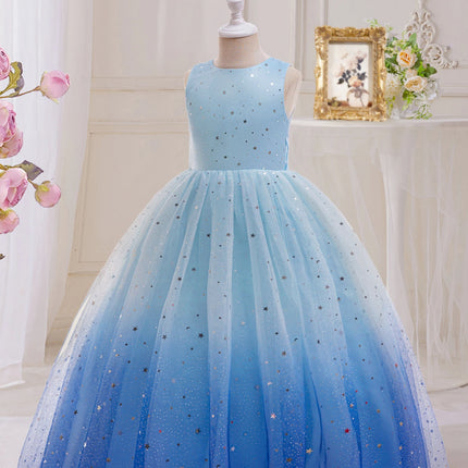 Party Dress Baby Girl Summer Casual Blue Flower Dress - Party Dress - Kids Tales - Mad Fly Essentials