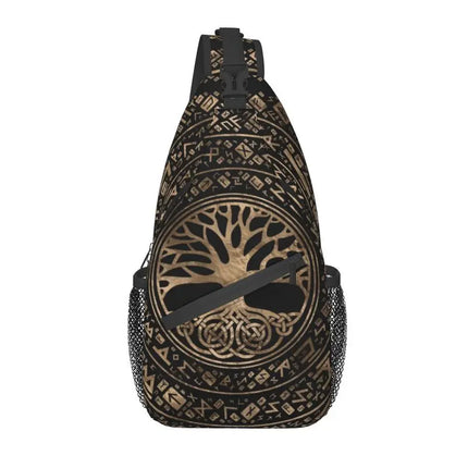 Crossbody Bag Tree of Life Vikings Brown Leather Sling Bags - Crossbody Bag - CPLIFE - Mad Fly Essentials