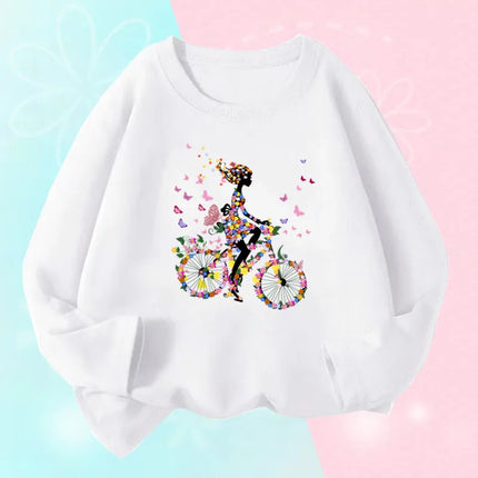 Hoodies Girls Long Heart Kids Graphic Tee Tops - Hoodies - Lolocee - Mad Fly Essentials