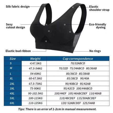 Fitness Top S-6XL Women Sport Bra Yoga Running Tops - Fitness Top - Moonlight - Mad Fly Essentials