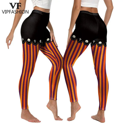 Fitness Leggings Women Halloween Punk Ghost Striped Leggings - Fitness Leggings - Youre My Secret - Mad Fly Essentials