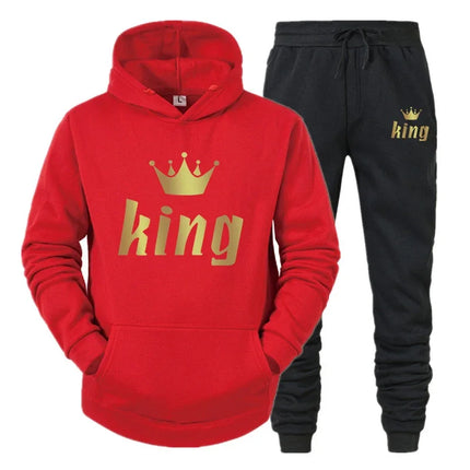 Tracksuit Men Women White Black King Queen Tracksuit Set - Tracksuit - Vipol - Mad Fly Essentials