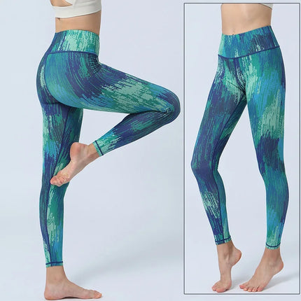 Women Starry Night 3D Blue Yoga Fitness Leggings