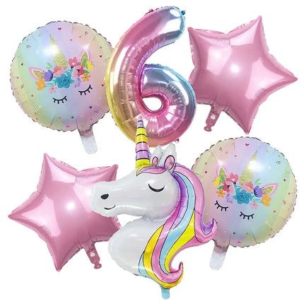 Unicorn Rainbow 142pc Garland Arch Confetti Party Kit