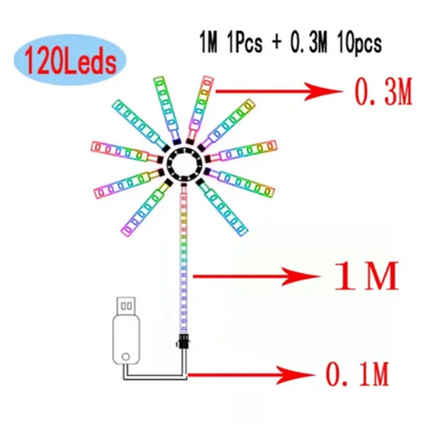 LED Night Light Fireworks RGB Dream Meteor Lamp - LED Night Light - LiHangStar - Mad Fly Essentials