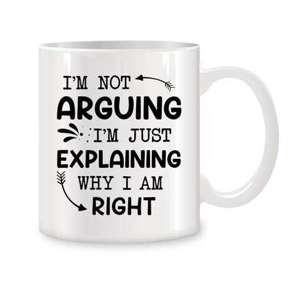 Coffee Mug Not Arguing Just Explaining Drinkware - Coffee Mug - Aiuhu - Mad Fly Essentials