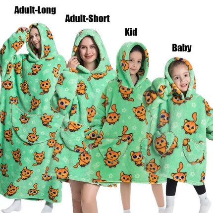 Hoodies Women Family Matching XL Lion Plush Blanket Hoodies - Animal Game - Mad Fly Essentials