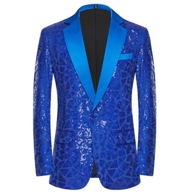 Men Fashion Sequin Party Wedding Blazer - Mad Fly Essentials