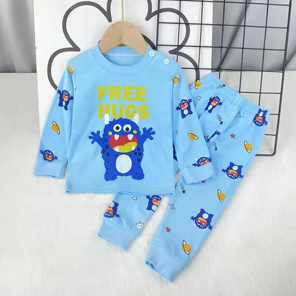 Pajama Set Baby Boy Funny Animal Long Sleepwear Pajamas - Pajama Set - Little Maven - Mad Fly Essentials