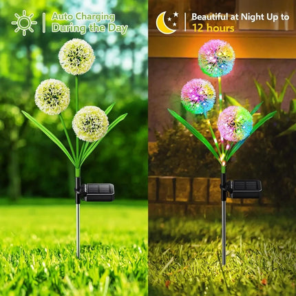 Solar LED Dandelion Multicolor Garden Decor