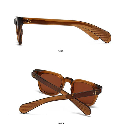 Men Retro Rivets UV400 Square Sunglasses