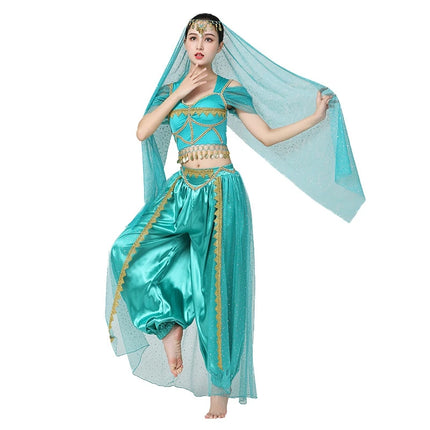 Women Exotic Belly Dancing 4pc Costume Set