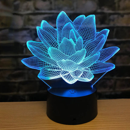 3D Lotus Flower 7ColorChanging LED Night Light