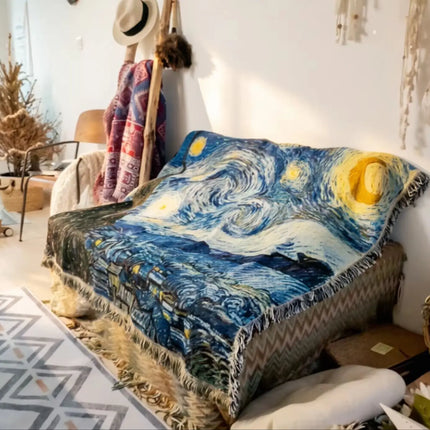 Home Decor Van Gogh Starry Night Flannel Throw Blanket - Home Decor - Starlight - Mad Fly Essentials