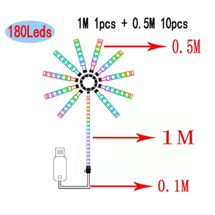 LED Night Light Fireworks RGB Dream Meteor Lamp - LED Night Light - LiHangStar - Mad Fly Essentials