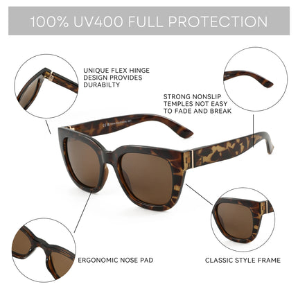 Women Sunglasses Retro Square Polarized Mercelyn Eyewear - Women Sunglasses - Mad Fly Essentials
