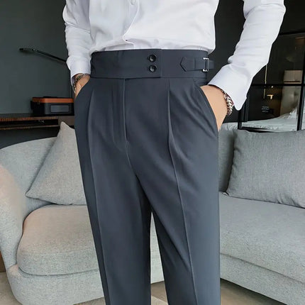 Pants Men Classic Business Casual Suit Pants - Pants - BC - Mad Fly Essentials