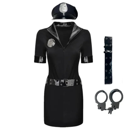Women Plus Police Cop Costume Party Fantasy Uniform Set