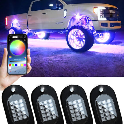 Auto LED Light RGB 14pod App Underglow Chasis Lighting - Auto LED Light - Dselchun - Mad Fly Essentials