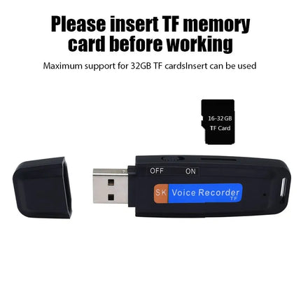 Digital 32G TF Card HD Mini USB Voice Recorder