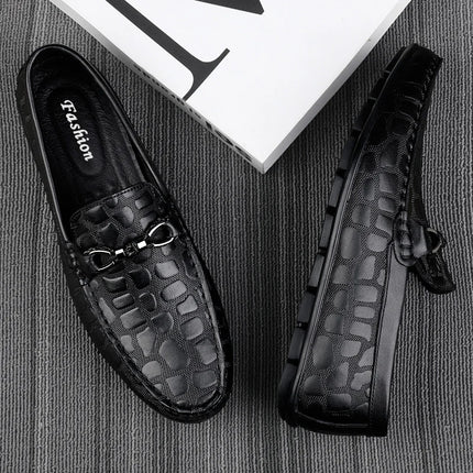 Flats Men Genuine Leather Business Casual Shoes - Flats - M Anxiu - Mad Fly Essentials