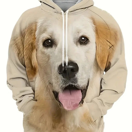 Men 3D Dog Animal Spring Hoodies