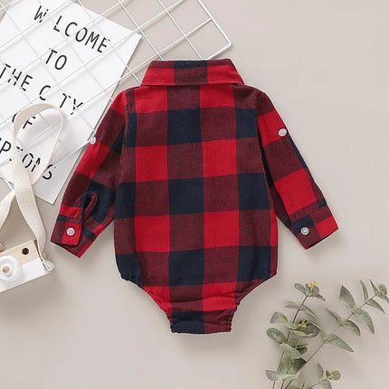 Baby Romper Boys 0-18M Plaid Infant Wear - Baby Romper - Prowow - Mad Fly Essentials