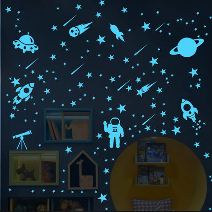 3D Wall Sticker Luminous Moon Stars Decal - 3D Wall Sticker - Zooyoo - Mad Fly Essentials