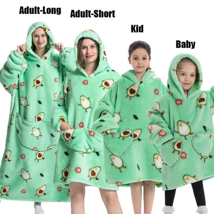 Hoodies Women Family Matching XL Lion Plush Blanket Hoodies - Animal Game - Mad Fly Essentials