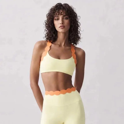 Activewear Set Women Halter Gym Fitness Cross Back Yoga Bra - Activewear Set - Moonlight - Mad Fly Essentials