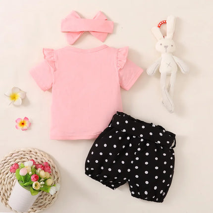 Baby Girl 0-18M Polka Dot Rabbit Outfit