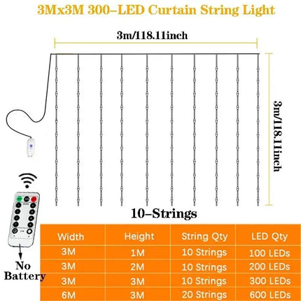 LED Fairy Light RGB String Wedding Curtain - LED Fairy Light - LiHangStar - Mad Fly Essentials