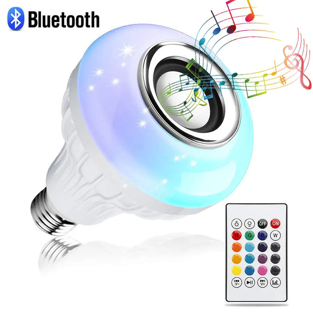 Smart LED 12W E27 Bluetooth Speaker Remote Bulb