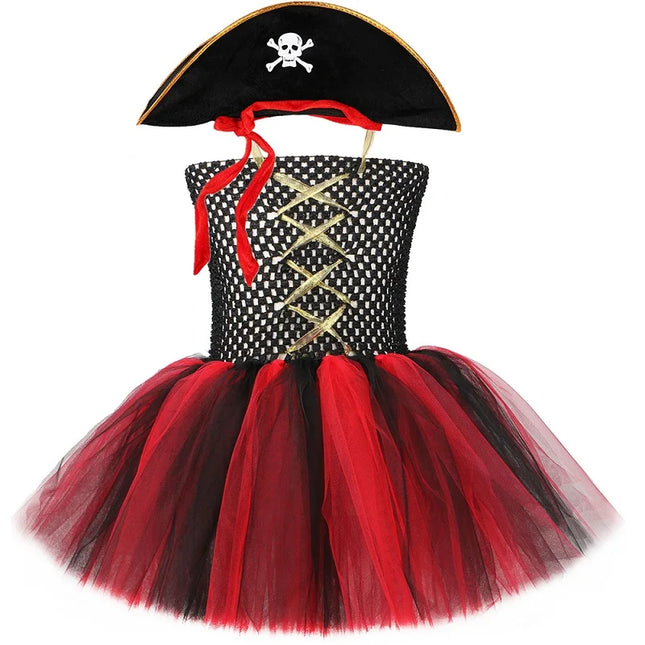 Baby Girl 1-12Y Pirate Halloween Carnival Costume Set