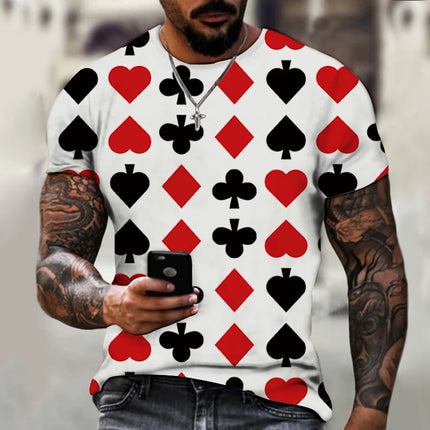 Men Summer Fashion Poker Graphic Shirts