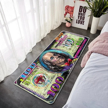 Floor Decor Funny Money Shaped Unique Area Rug - Floor Decor - Retro Rugs - Mad Fly Essentials