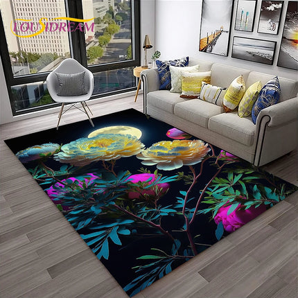 Nordic Love Floral Daisy Area Rugs