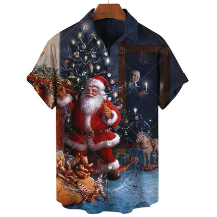 Men Christmas 3D Party Hawaiian Shirt - Men's Fashion Mad Fly Essentials