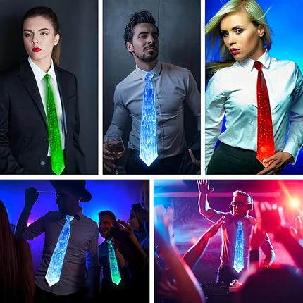 LED Party Light Fiber Optic Light Tie - LED Party Light - GPED - Mad Fly Essentials