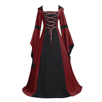 Women Fashion Vintage Retro Court Vampire Dress