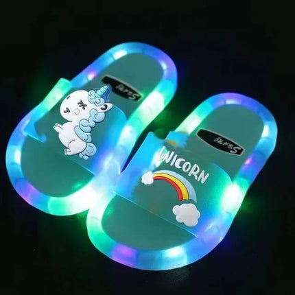 Kids Footwear Girl LED Unicorn Funny Slippers - Kids Footwear - Capsella Kids - Mad Fly Essentials
