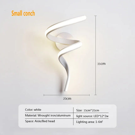 Modern Minimalist LED Indoor Wall Sconce Bedside Lamp