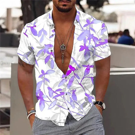 Men's Button Summer Floral Hawaiian Shirts