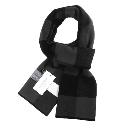 Business Casual Scarf Men Cashmere Plaid Lattice Scarves - Business Casual Scarf - Leo Anvi - Mad Fly Essentials