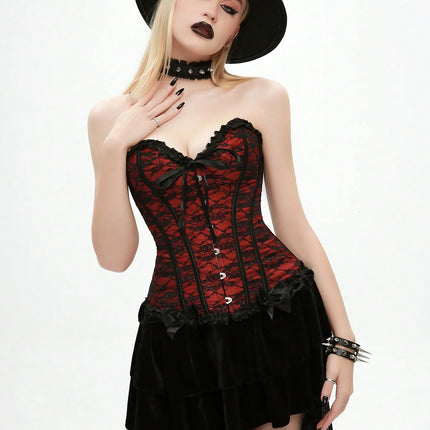 Women Gothic Corset Strap Lace Hosiery Halloween Costume - Mad Fly Essentials