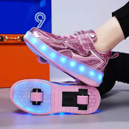 Kids LED Incline Roller Skate Sneakers - Mad Fly Essentials