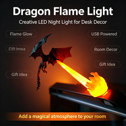 LED Night Light 3D Dragon Halloween Desktop Lamp - LED Night Light - Airinou - Mad Fly Essentials