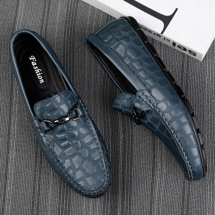 Flats Men Genuine Leather Business Casual Shoes - Flats - M Anxiu - Mad Fly Essentials
