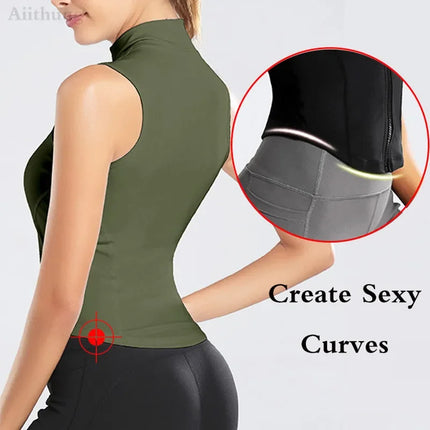 Tank Top Women Running Training Hooded Fitness Tee - Tank Top - Hearuisavy - Mad Fly Essentials